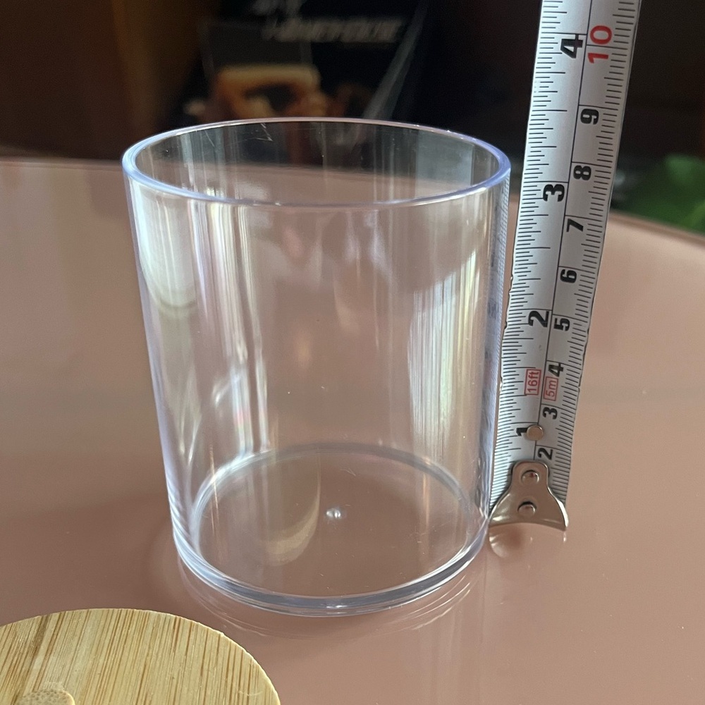 ✨ Clear Plastic Storage Jar with Bamboo Lid ✨ - Picture 8 of 8